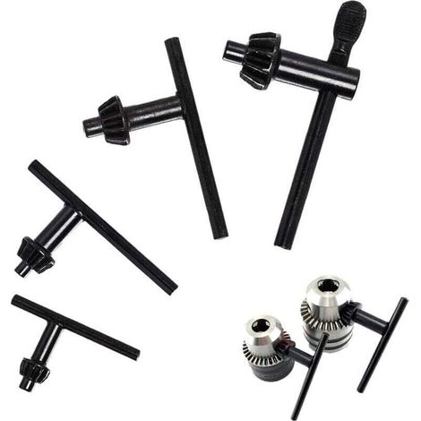 4 pièces Clé de Mandrin de Rechange, Clé de Mandrin Électrique, 10mm/ 13mm/ 16mm/ 20mm, Clé Universelle pour Perceuse à Mandrin, pour Perceuse à Percussion Outil de Serrage de Perceuse