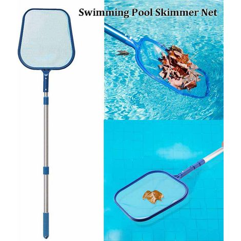 Filet De Nettoyage Pour Piscine Avec Perche Télescopique En Aluminium Pour Feuilles Et Débris - Ensemble Complet (1/5)