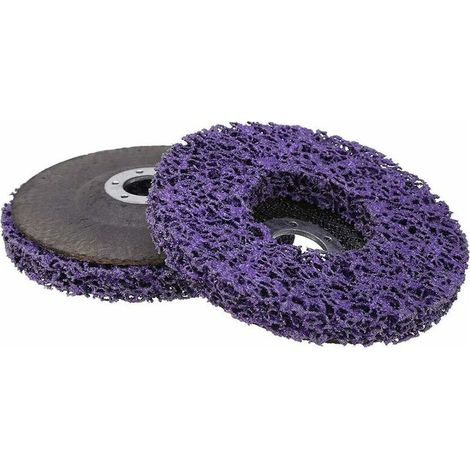 Disque de Nettoyage, 2 Pièces CSD Disque Violet Purple Meuleuse D'angle Disques de Nettoyage en Nylon pour D'angle Mauve 125 mm, (1/5)