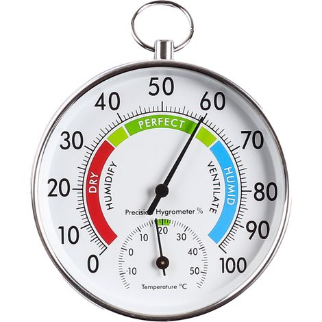 Thermometre A Cadran - Plage De Mesure -10 À 50 °C - Etanche Extérieur Intérieur - Support Réglable - 1 Pièce (1/5)