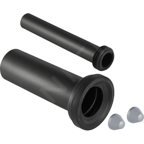 Geberit Raccordement d'appareil garniture de raccordement PE pour WC suspendu Ø110mm prolongé 10cm 30cm avec joint d'étanchéité (1/3)