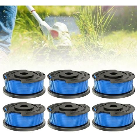 Spool & Line for Karcher LTR 18-30(14443120) Strimmer, 6 Pcs Strimmer Spool for Greenworks 24V Trimmers - 1.65mm x 4.8m Trimmer Cord,Compatible with Ryobi18V, 24V, 40V trimmers