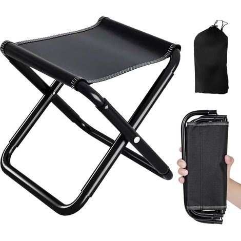 Tabouret Pliant Portable 30 cm,Tabouret de Camping, Pliant d'Extérieur,pour Adultes pour Voyage Randonnée Pêche Barbecue Plage (Grande Taille) (1/5)