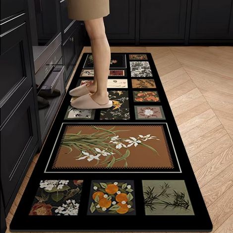 LAN Manta 4020cm (terre de diatomées) Tapis de sol de cuisine en terre de diatomées, résistant à l'usure et facile à nettoyer, idéal pour un usage domestique, à larges bandes, absorbant et antidérapan (1/5)
