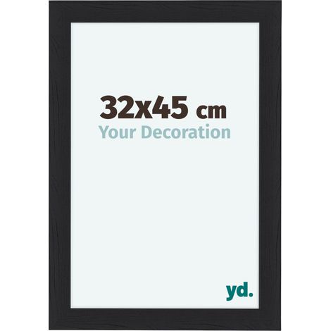 yd. - Cadre photo 32x45 - Noir Grain de Bois - MDF - Como (1/5)