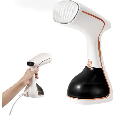Défroisseur vapeur JFX pour vêtements, vapeur puissante et pénétrante de 2500 W, portable, 350 ml, 2 en 1 (défroisseur et fer à repasser) pour tous types de tissus et vêtements (1/5)