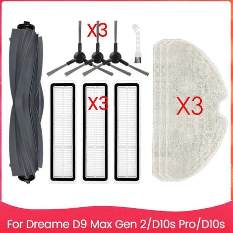 Zubehör für D9 Max Gen 2 / D10s Pro / D10s Saugroboter: Hauptbürste, Filter, Ersatz-Reinigungspads (1/5)