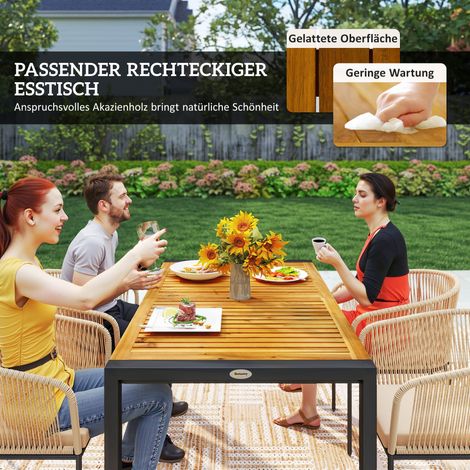 Ensemble de jardin 5 pièces, 4 chaises, 1 table, rotin synthétique, cadre en acier, coussins lavables, pour terrasse, couleur kaki (1/4)