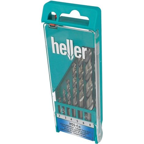Heller 17735 D HSS Metall-Spiralbohrer-Set 6teilig 2 mm, 3 mm, 4 mm, 5 mm, 6 mm, 8 mm Cobalt DIN 33 (1/5)