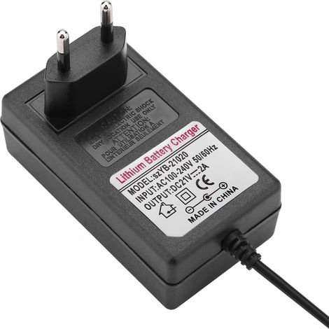 Adaptateur Secteur, AC 100-240V DC 21V 2A Adaptateur d'alimentation de Chargeur sûre Chargeur Batterie au Lithium-ION Prise UE Lithium-ION LED pour Phare Voiture (1/5)