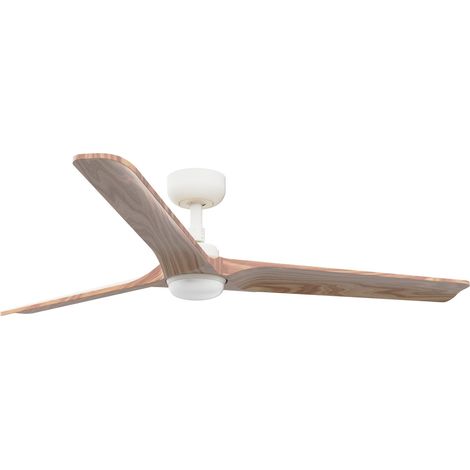 Faro Heywood Ventilateur de plafond LED Heywood 132 cm, blanc mat, pales en pin, température de couleur constante (1/3)