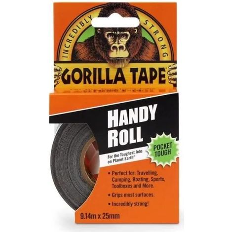 Gorilla Tape 25mm x 9m nastro adesivo nero ultra-resistente