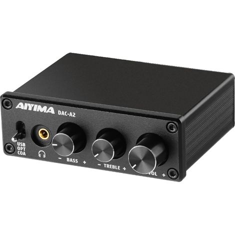 DAC-Verstärker, 24-Bit/96KHz Unterstützung, kompaktes Design, Schwarzer DAC-A2 (1/2)