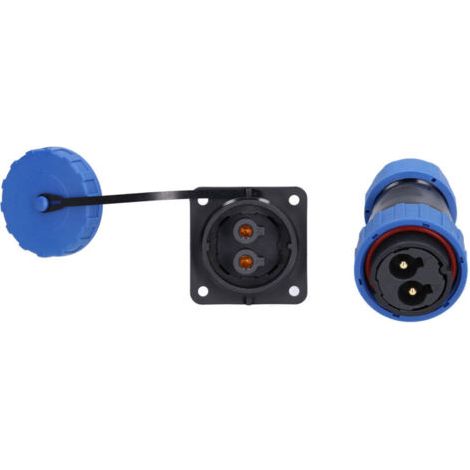Connecteur Étanche Carré 4 Trous IP68 Prise Aviation 250V 45A pour Câble LP282 Broche