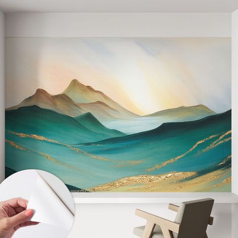 Fotomurale adesivo - Carta da parati adesiva - per la cucina camera da letto per la soggiorno - Paesaggio tranquillo 152x104 cm (1/5)