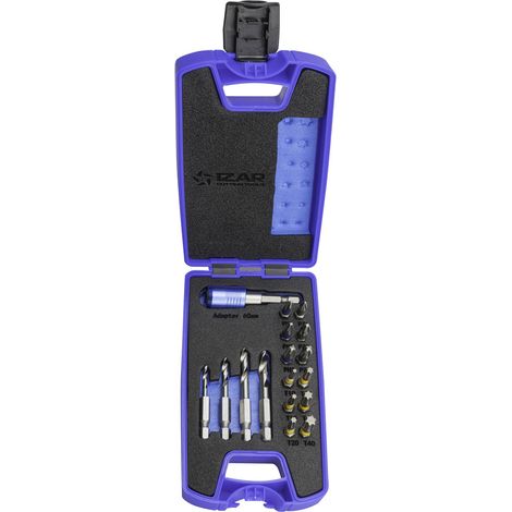 Set Mixto Brocas Hexagonales Madera + Puntas Atornillar 17 PCS -1461- IZAR (1/4)