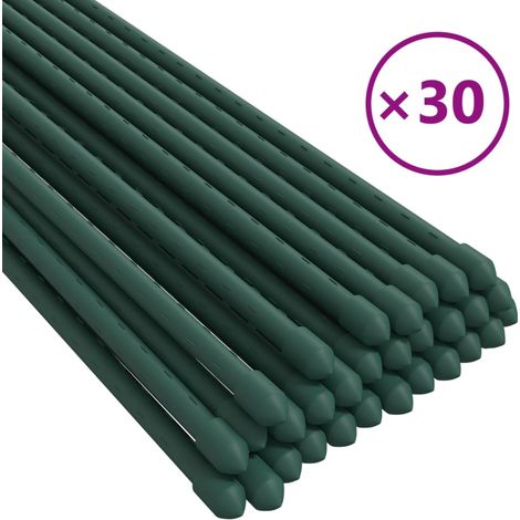 Garden Plant Stakes 30 pcs Green 60 cm Steel vidaXL
