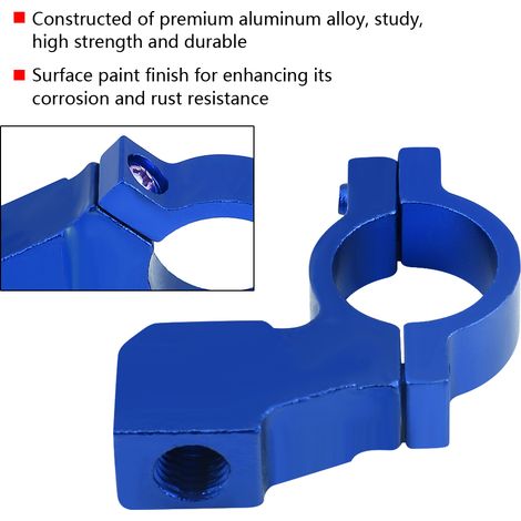 10mm Support rétroviseur moto, adaptateur de fixation guidon, attache bleue (1/5)
