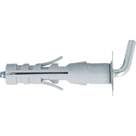 Tasselli in nylon Diam. 9 x 52 prolungati con gancio corto 6 pz.