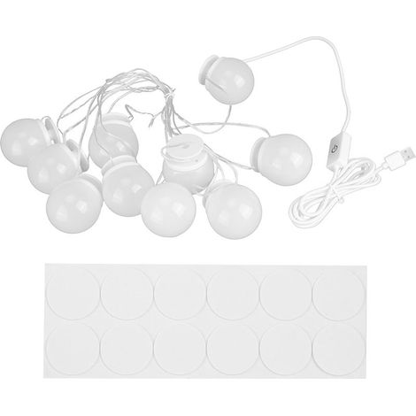 10 Ampoules LED Miroir Murale Éclairage Maquillage Professionnel Quotidien Guirlande Lumineuse (1/5)