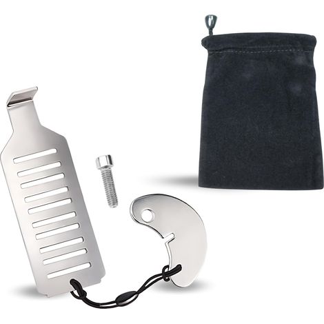 Verrou de porte portable sans trous en acier inoxydable d'un poids de 40 g. Verrou intérieur pour loquet de porte avec vis réglable, serrure avec sac de voyage. (1/5)