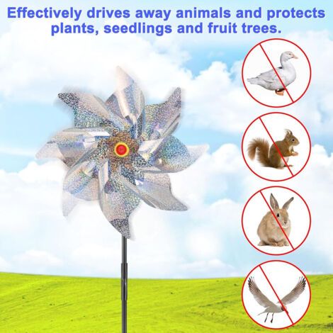 Protezione Uccelli per Mulini a Vento Riflettente - Set da 10 - Materiale PVC Resistenti alle Intemperie - Efficace anche con Vento Leggero (1/3)