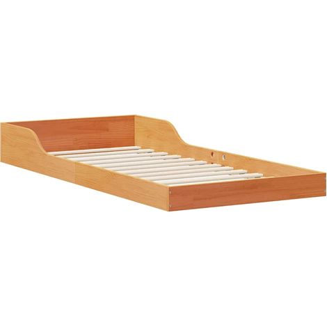 Estructura de cama Marrón cera 80 x 200 cm vidaXL (1/5)