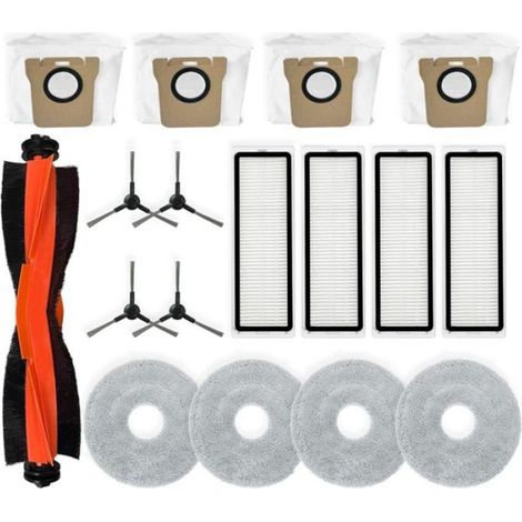 Brosse À Rouleau - Filtre HEPA - Kit De Rechange Pour Aspirateur Sans Sac - Compatible X20 Max Et D109GL - 12 Pièces