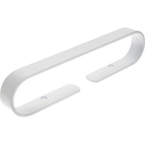 Porte-serviettes en alliage d'aluminium, sans perçage, blanc, idéal pour les petites salles de (1/5)