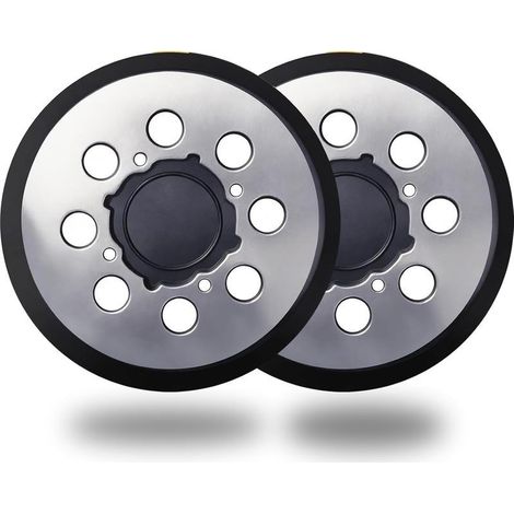 Set mit 2 Ersatz-Schleifpads aus Aluminiumlegierung (12,7 cm Durchmesser) mit 8 Löchern für Dewalt Exzenterschleifer DWE6421-B2, DWE6421-B3, DWE6423/6423K und DWE6421/6421K (1/5)