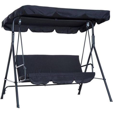 Bâche imperméable 210D pour balancelle, protection pluie et soleil extérieure, housse de hamac avec volants, abri de swing résistant UV.