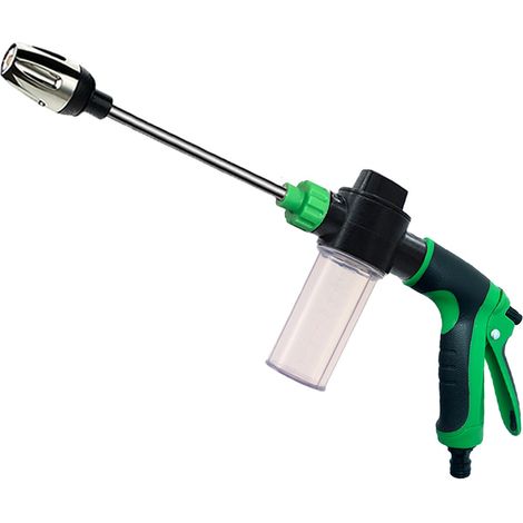 Lance d'arrosage haute pression avec long manche, pistolet à eau pour jardin et lavage auto, buse T9 réglable, 1325, vert (1/5)
