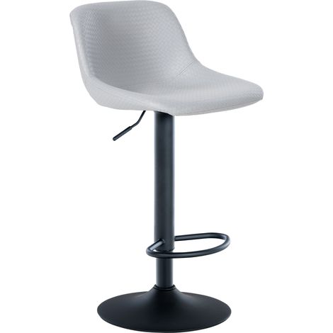 Sgabello da bar x1 girevole a 360° PVC grigio gambe a tromba in metallo nero 100006226