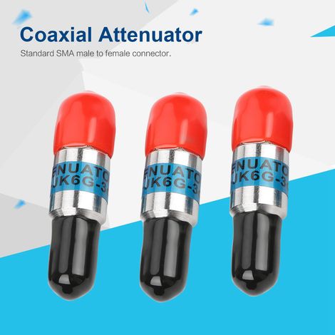 Atténuateur coaxial RF SMA-JK mâle vers femelle 2W 6GHz 50Ω 1-30dB (10dB) (1/5)
