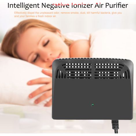 Générateur d'ions négatifs noir intelligent purificateur d'air pour voiture et maison, ioniseur anion CN fiche 220V (1/5)