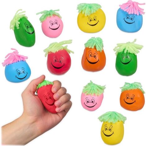 Balle anti-stress 6 cm, lot de 12 (1/5)
