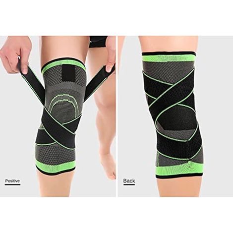 Genouillere Tricotee - Protection Genou Pour Basketball Football Course Marche - Ajustable 360° - Haute Elasticite Respirant - 1 Piece (1/5)