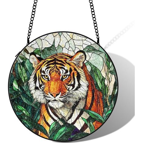 Attrape-soleil oiseau vitrail 9 cm décoration fenêtre suspendue animal décoratif cadeau intérieur (1/5)