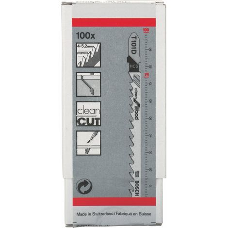 100x Lames de scie sauteuse T 101 D Clean for Wood (1/3)
