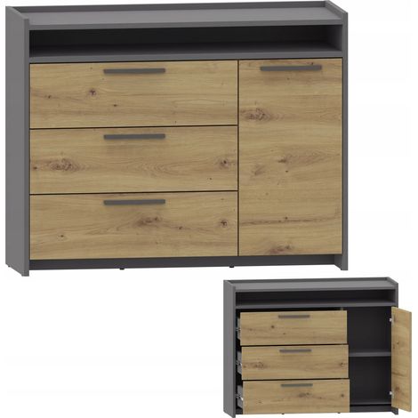 ALTIVO COM 100 1D3SWO cassettiera artigianale color antracite armadio grande