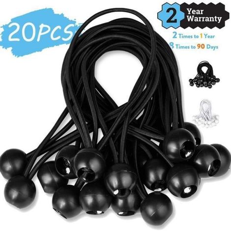 Tendeur À Boule - Caoutchouc Élastique Nylon - Pour Bâche Bannière Feuillard - 20 Pièces (1/5)