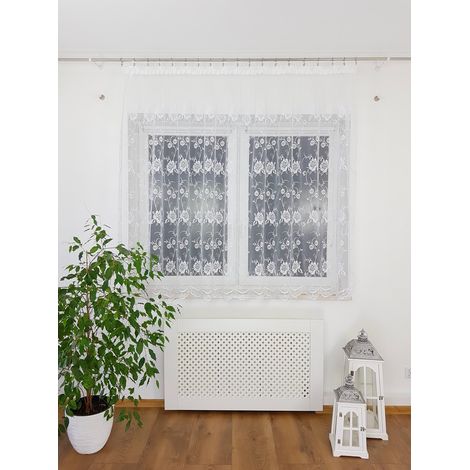 Rideau prêt à poser 300 x 180 cm en marquise avec fronces (1/5)