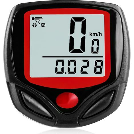 Tachimetro wireless per bicicletta, schermo LCD, sensore di velocità, nero (1/5)