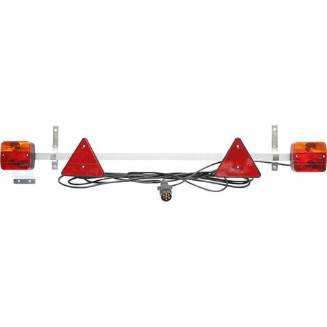 Supporto universale per gancio traino ,  Regolabile 1-1,6 m con lampade, cavo 2,5/6 m e spina a 7 poli Breckner Germany