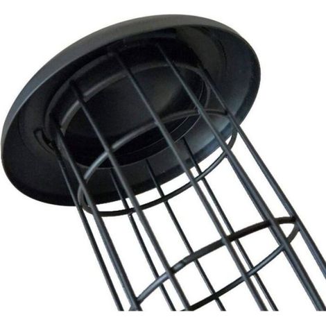 Mangeoire Pour Oiseaux - En Fer Et PP - Pour Boules De Graisse Jusqu À 4 Unités - Extérieur Jardin Balcon Terrasse - 24 Cm (1/4)