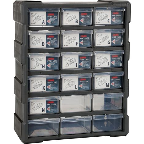 Dispenser a 18 cassetti con 130 adattatori
