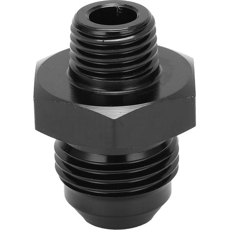 Gerader Kraftstoffleitungsadapter 8 AN auf 1/4 NPT, Flüssigkeitsschlauchanschluss, schwarz eloxiertes 6061-T6 Aluminium, Hochleistungs-Gewindeanschluss (1/5)