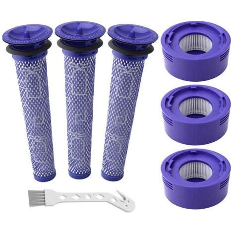 Filtre pour Dyson V8, 3 Pré-filtres et 3 Post-filtres pour Dyson V8 V7 Absolute Animal Motorhead Aspirateur, Remplace les Pièces 965661-01 et 967478-01,HANBING (1/5)