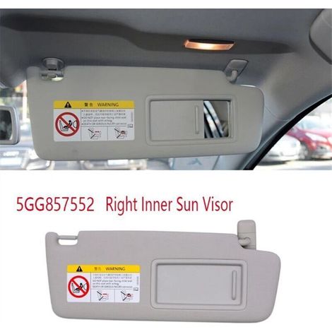 Pare-Soleil Droit avec Miroir - pour Volkswagen Golf 7 SportsVan MK7 B8 CC E-Golf - Référence 5GG857552 - 1 Pièce (1/3)