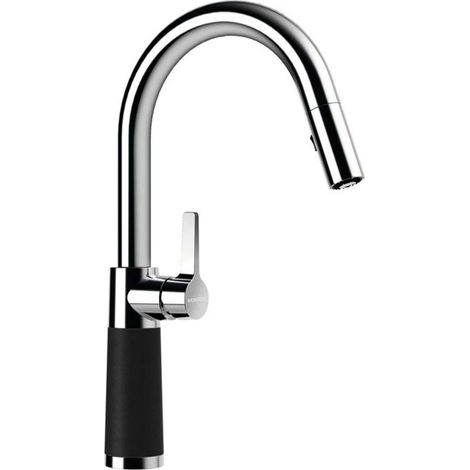 Schock Küchenarmatur SC-520 Chrom/Cristalite ausziehbarer Auslauf Nero GNE (1/3)